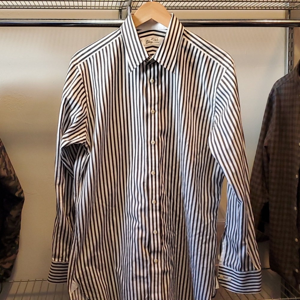 Custom tailored Italian men's dress shirt